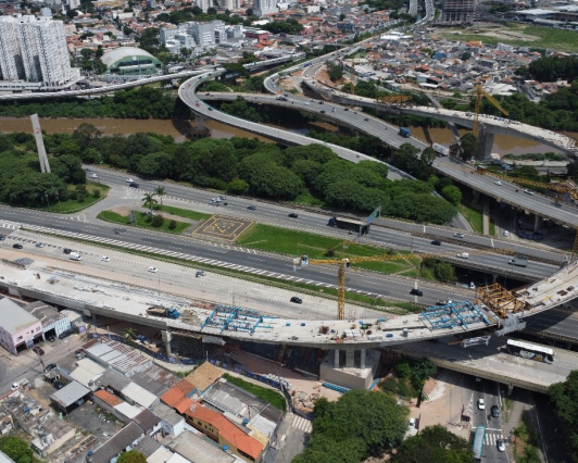 Com 87% das obras concluídas, CCR ViaOeste deve liberar a nova ponte de acesso a Osasco até o final de abril